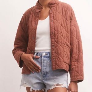 Maya Quilted Jacket — Whiskey Brown